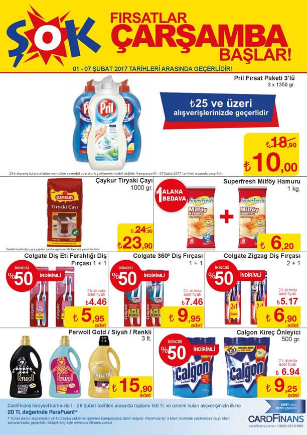 ŞOK 1 Şubat 2017 Aktüel Katalogu - Pril Fırsat Paketi