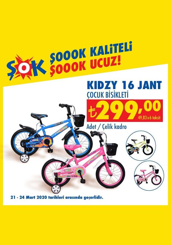 ŞOK 21-24 Mart 2020 Kampanyası - Kidzy 16 Jant Çocuk Bisikleti