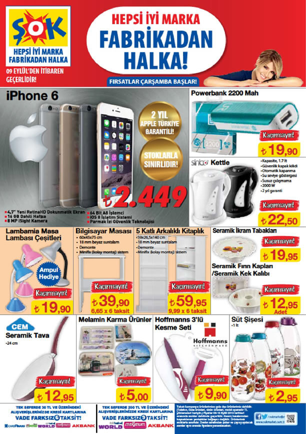 ŞOK 9 Eylül 2015 Aktüel Ürünler Katalogu - Iphone 6