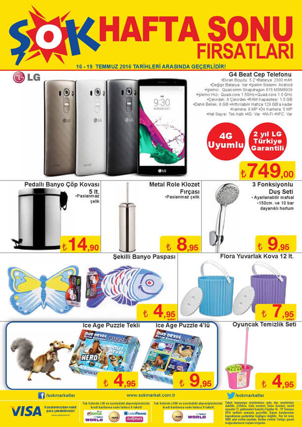 ŞOK Aktüel 16 Temmuz 2016 Katalogu - LG G4 Beat Cep Telefonu