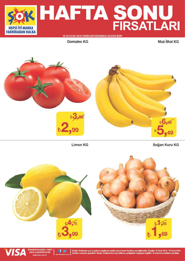 ŞOK Hafta Sonu Fırsatları 16-19 Ocak 2016 Katalogu
