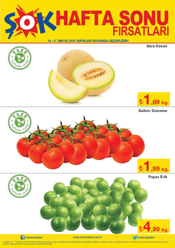 ŞOK Market 14 Mayıs 2016 Cumartesi Fırsat Ürünleri Katalogu