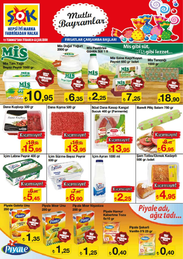 ŞOK Market 15 Temmuz 2015 Aktüel Ürünler Katalogu