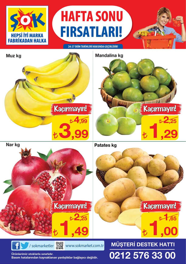 ŞOK Market 24 Ekim 2015 Hafta Sonu İndirimleri Katalogu