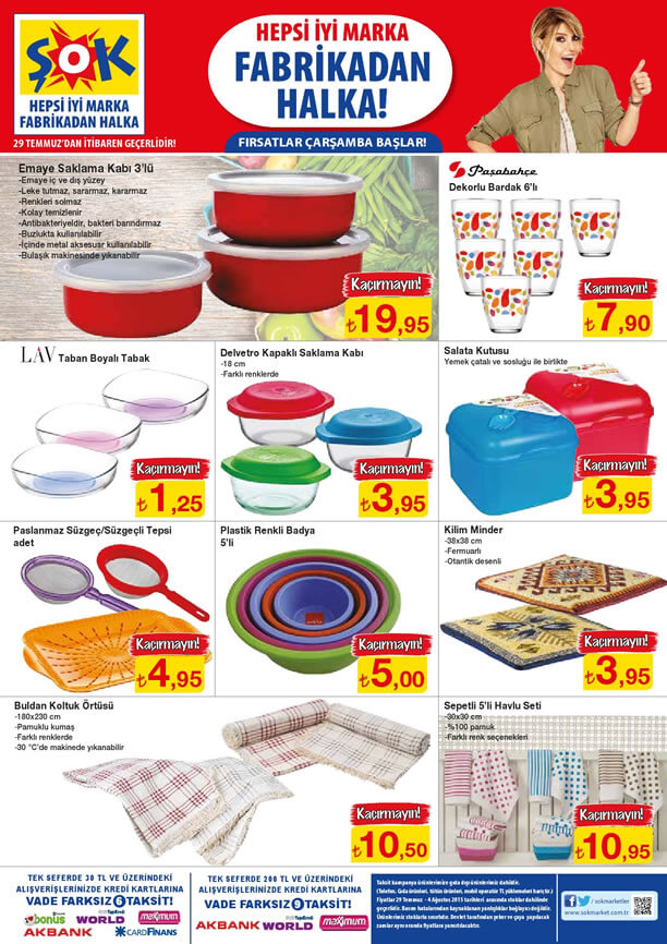 ŞOK Market 29 Temmuz 2015 Aktüel Ürünler Kataloğu - Mutfak Gereçleri