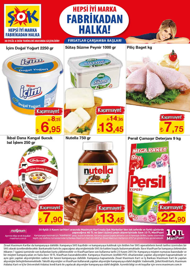 ŞOK Market 30 Eylül 2015 Fırsat Ürünleri Katalogu - Nutella