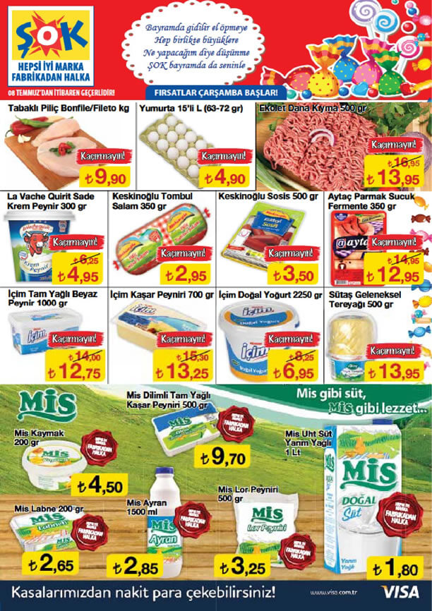 ŞOK Market 8 Temmuz 2015 Aktüel Ürünler Katalogu