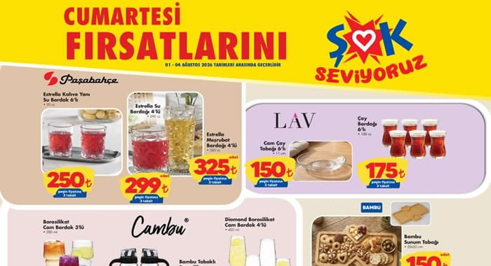 ŞOK 1 Ağustos 2026 Aktüel Ürünler Kataloğu