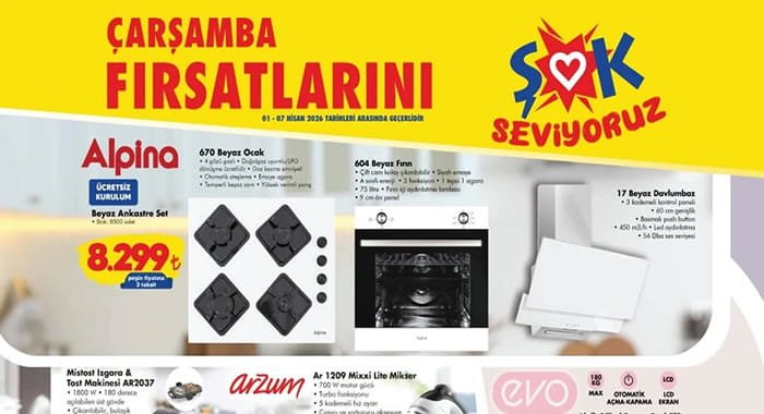 ŞOK 1 Nisan 2026 Aktüel Ürünler Kataloğu