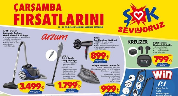 ŞOK 10 Eylül 2025 Aktüel Ürünler Kataloğu