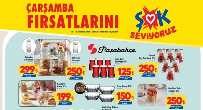 ŞOK 12 Ağustos 2026 Aktüel Ürünler Kataloğu