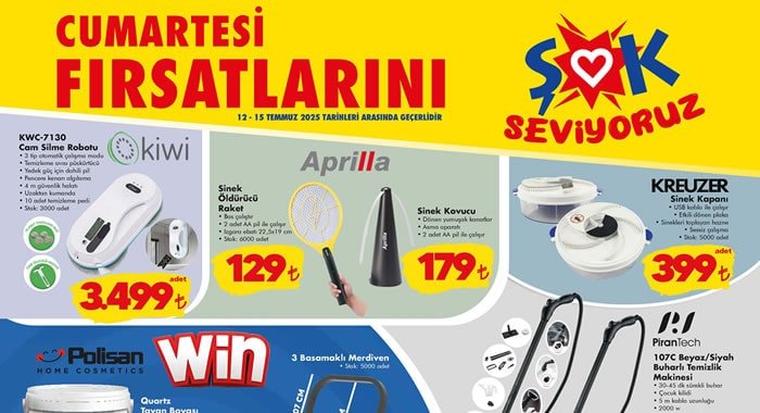 ŞOK 12 Temmuz 2025 Aktüel Ürünler Kataloğu