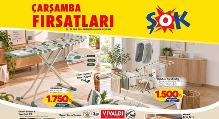 ŞOK 14 Ekim 2026 Aktüel Ürünler Kataloğu