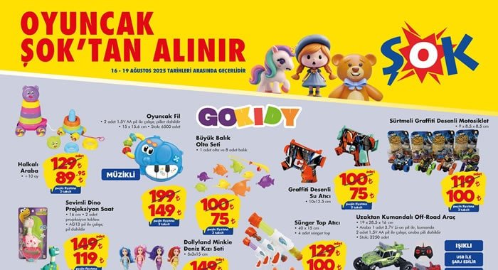 ŞOK 16 Ağustos 2025 Aktüel Ürünler Kataloğu