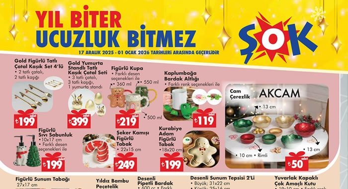 ŞOK 17 Aralık 2025 Aktüel Ürünler Kataloğu