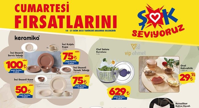 ŞOK 18 Ekim 2025 Aktüel Ürünler Kataloğu