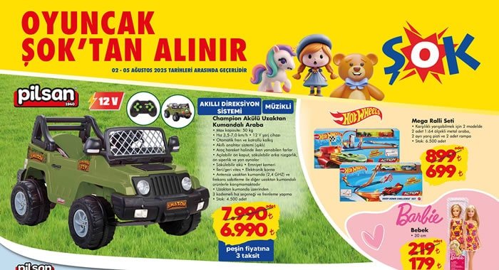 ŞOK 2 Ağustos 2025 Aktüel Ürünler Kataloğu