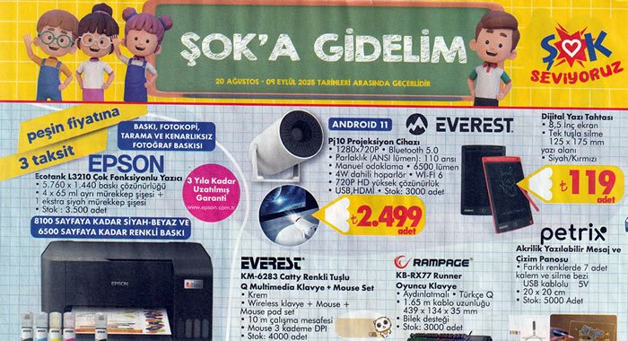 ŞOK 20 Ağustos 2025 Aktüel Ürünler Kataloğu