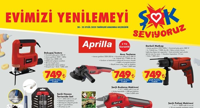 ŞOK 20 Eylül 2025 Aktüel Ürünler Kataloğu