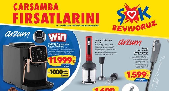 ŞOK 22 Ekim 2025 Aktüel Ürünler Kataloğu