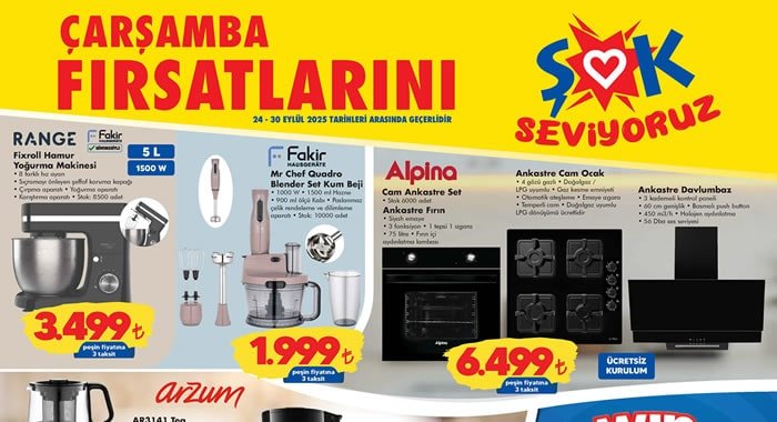 ŞOK 24 Eylül 2025 Aktüel Ürünler Kataloğu