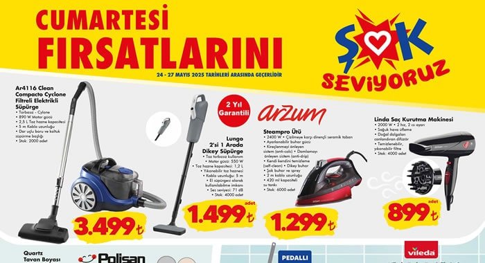 ŞOK 24 Mayıs 2025 Aktüel Ürünler Kataloğu