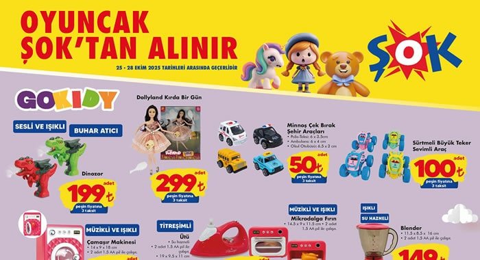 ŞOK 25 Ekim 2025 Aktüel Ürünler Kataloğu