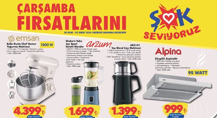 ŞOK 28 Ocak 2026 Aktüel Ürünler Kataloğu