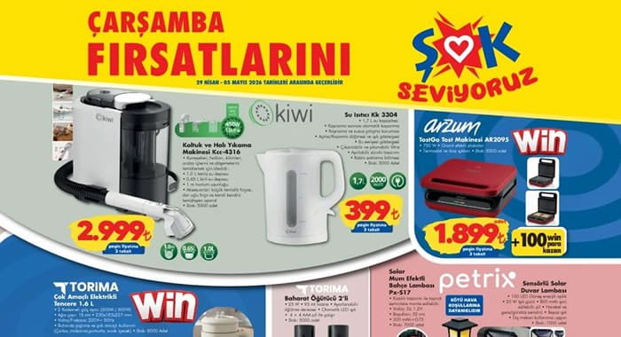 ŞOK 29 Nisan 2026 Aktüel Ürünler Kataloğu