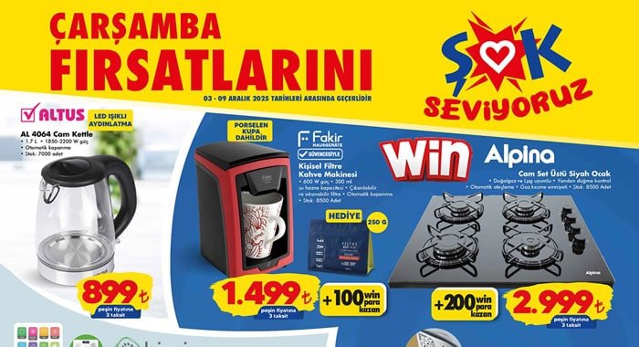 ŞOK 3 Aralık 2025 Aktüel Ürünler Kataloğu