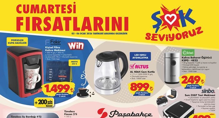 ŞOK 3 Ocak 2026 Aktüel Ürünler Kataloğu