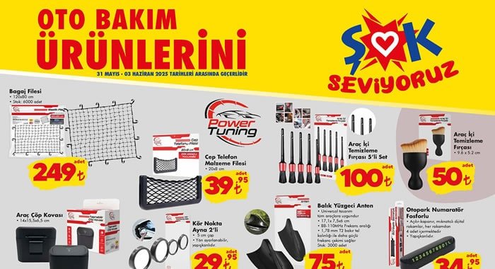 ŞOK 31 Mayıs 2025 Aktüel Ürünler Kataloğu
