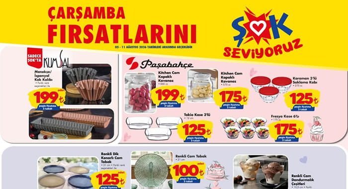 ŞOK 5 Ağustos 2026 Aktüel Ürünler Kataloğu
