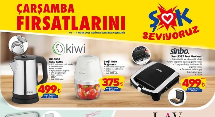 ŞOK 5 Kasım 2025 Aktüel Ürünler Kataloğu