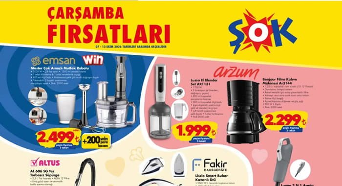 ŞOK 7 Ekim 2026 Aktüel Ürünler Kataloğu