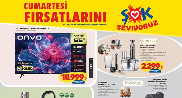 ŞOK 8 Ağustos 2026 Aktüel Ürünler Kataloğu