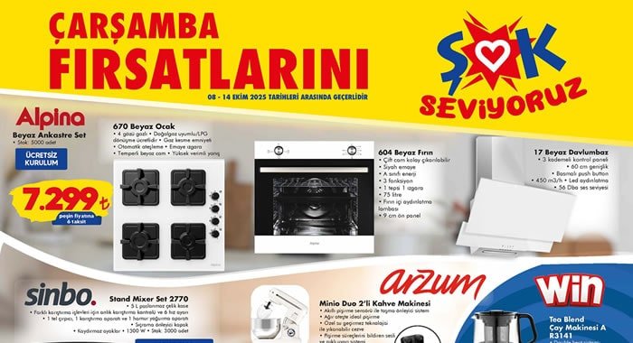 ŞOK 8 Ekim 2025 Aktüel Ürünler Kataloğu