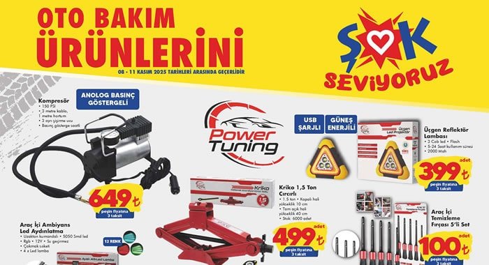 ŞOK 8 Kasım 2025 Aktüel Ürünler Kataloğu
