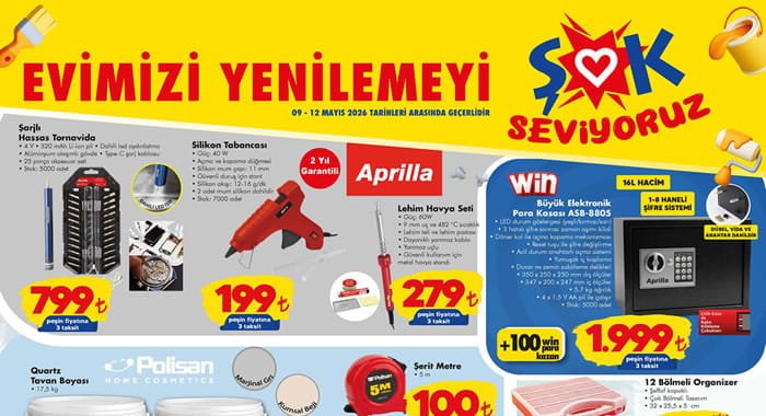 ŞOK 9 Mayıs 2026 Aktüel Ürünler Kataloğu