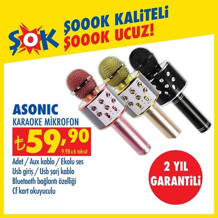 Asonic Karaoke Mikrofon ( ŞOK 6 Ocak 2021 )