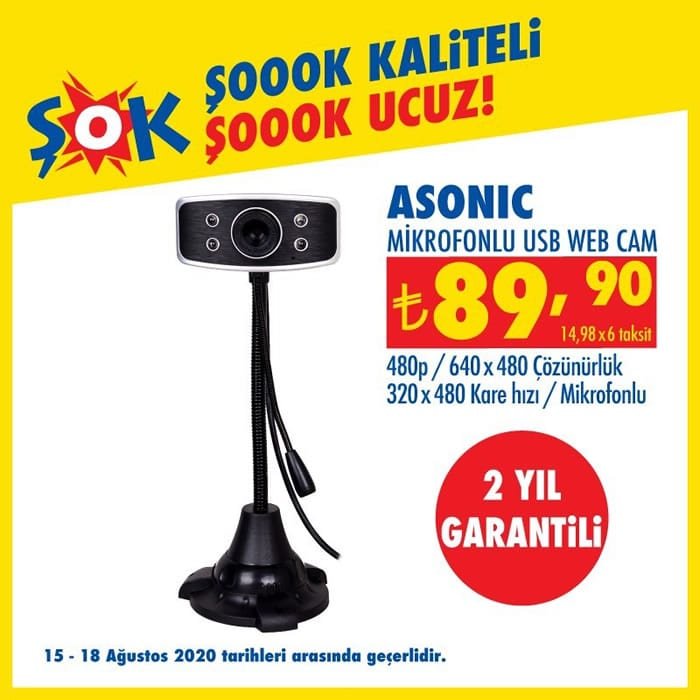 Asonic Mikrofonlu Usb Web Cam ( ŞOK 15 Ağustos 2020 )