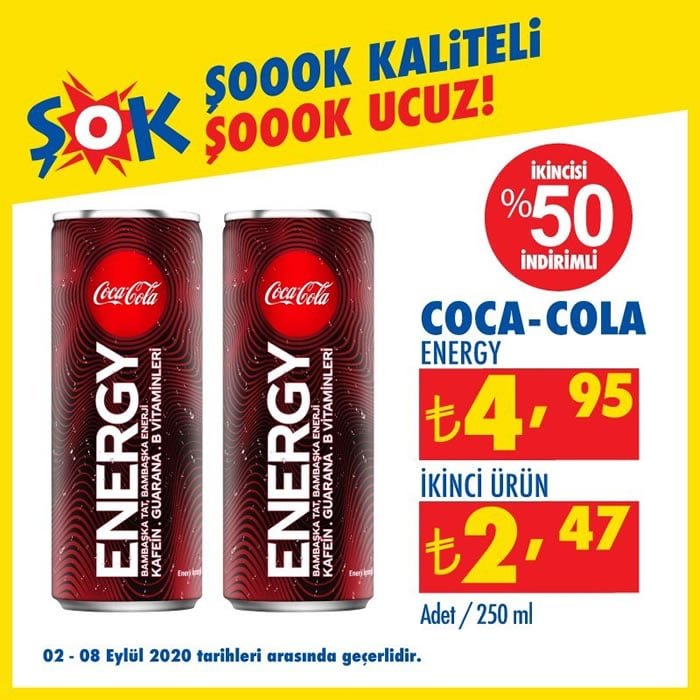 Coca Cola Energy ( ŞOK 2 Eylül 2020 )