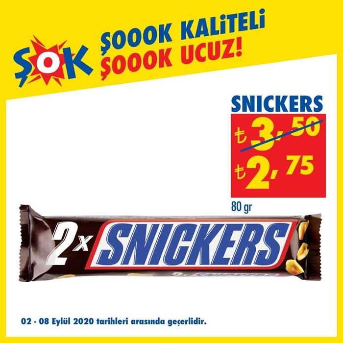 Snickers ( ŞOK 2 Eylül 2020 )